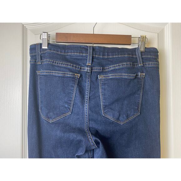 Judy Blue Women's Dark Wash‎ Denim Tapered Leg Raw Hem Jeans Size 13/31 - Picture 5 of 9